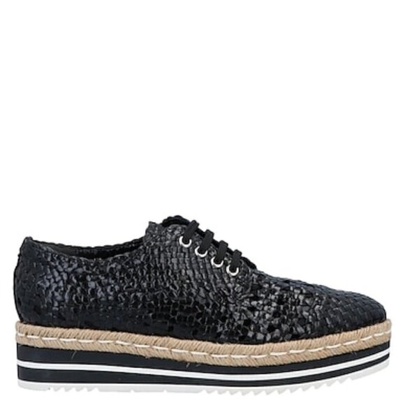 Pons Quintana Black Leather Lace Up Espadrilles, Sz EU  36 - Picture 1 of 15